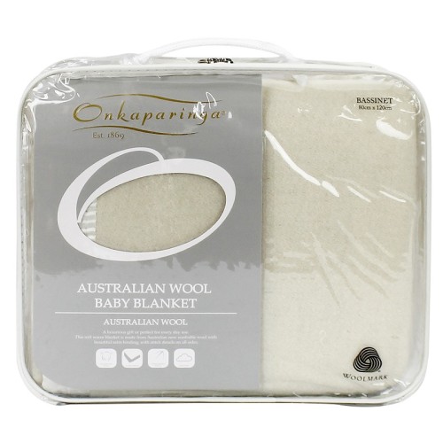 Onkaparinga Australian Wool Baby Blanket Cream Bassinet Buy